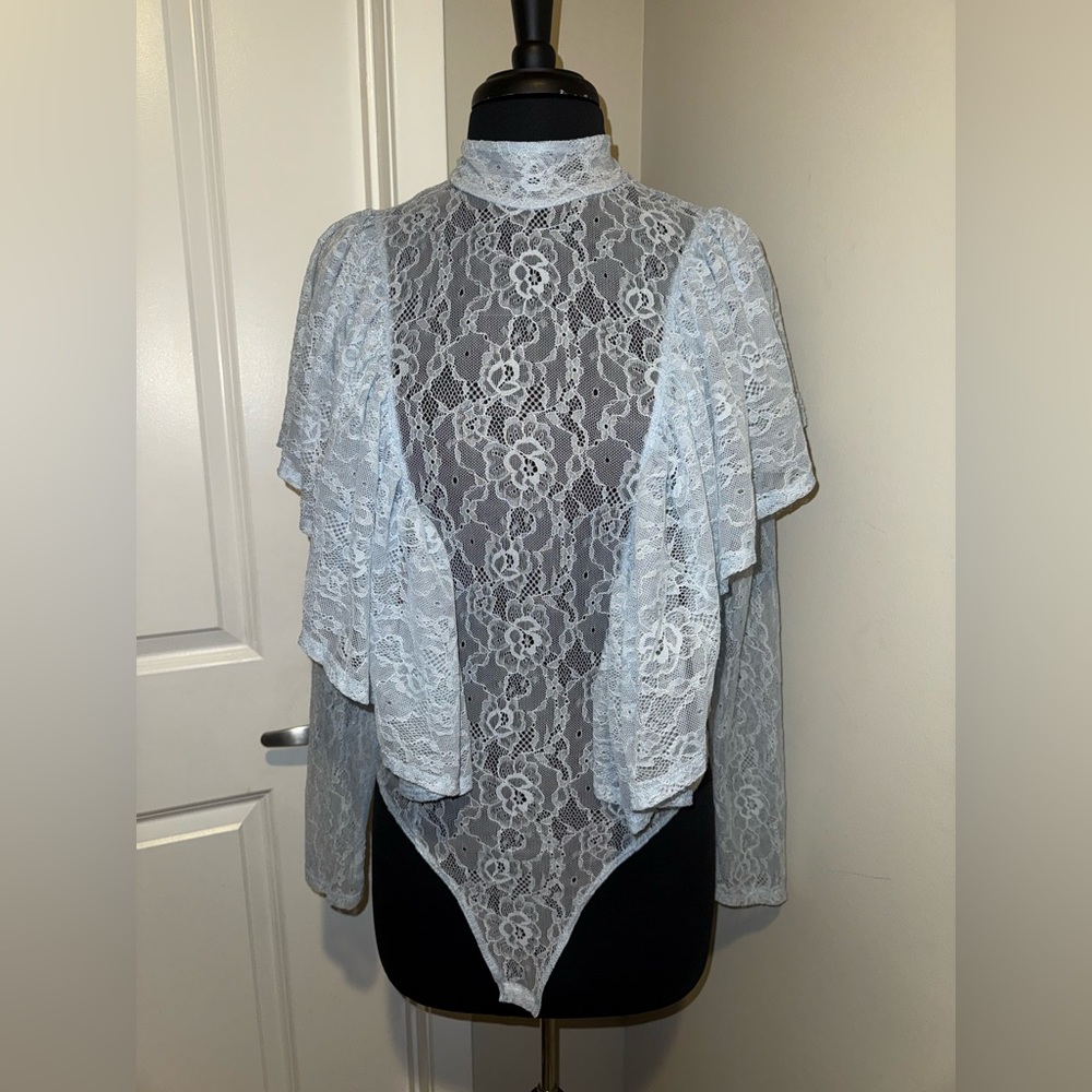 Fashion Nova Lace High-Neck Bodysuit NWOT